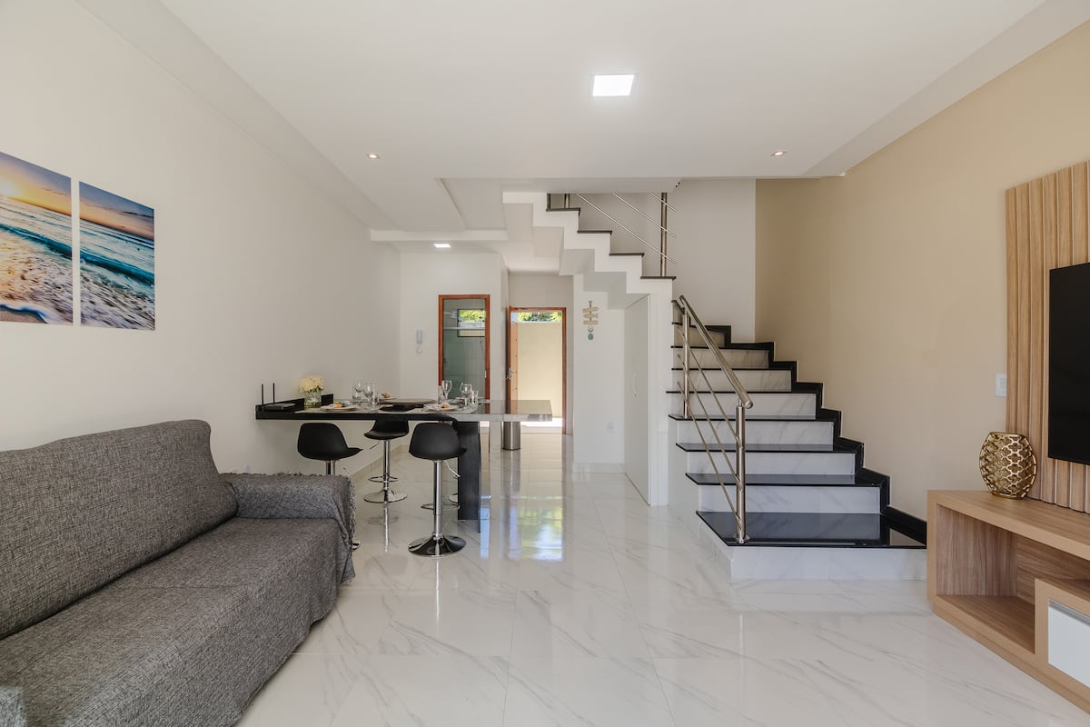 Cozinha equipada do Duplex